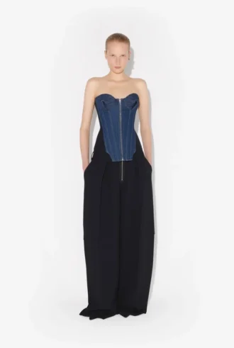 Bi-Material Denim-korsetter