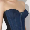 Bi-Material Denim-korsetter Bi-Material Denim-korsetter