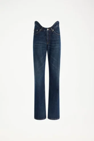 Curved Denim Jeans
