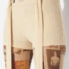 De beige Gaultier-shortsen met patch De beige Gaultier-shortsen met patch