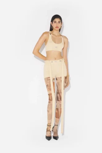 Den beige Gaultier-patch-BH:n