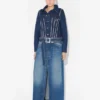 Denimkappor som kan bäras på två sätt Denimkappor som kan bäras på två sätt
