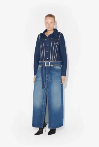 Denimkappor som kan bäras på två sätt Denimkappor som kan bäras på två sätt