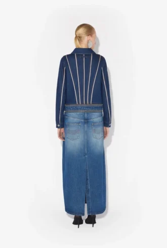 Denimkappor som kan bäras på två sätt Denimkappor som kan bäras på två sätt