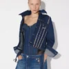 Denimkappor som kan bäras på två sätt Denimkappor som kan bäras på två sätt