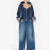 Denimkappor som kan bäras på två sätt Denimkappor som kan bäras på två sätt