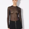 Jean Paul Gaultiers flockade topp Jean Paul Gaultiers flockade topp