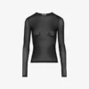 Jean Paul Gaultiers flockade topp Jean Paul Gaultiers flockade topp