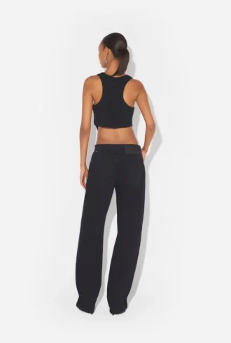 Jeans i denim med tryckknappar
