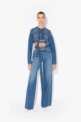Jeans med bälte