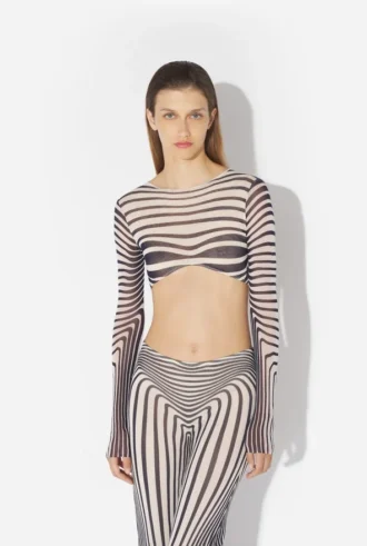 Re-Edition – den marinblå Body Morph Crop Top