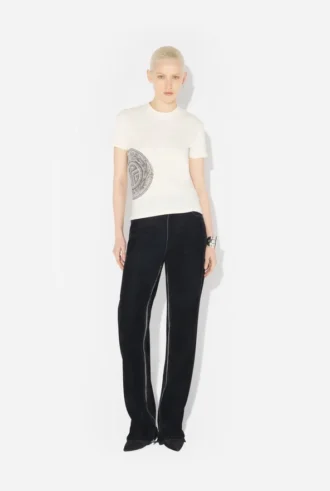Vit Baby Tee med Laurel-tryck